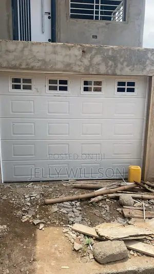 Garage Door Fanlight Off White