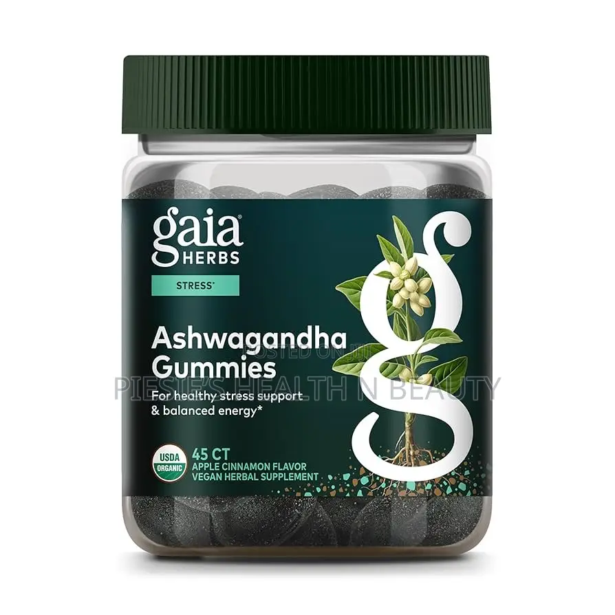 Gaia Herbs Organic Ashwagandha Gummies, Stress Support, 45 Count