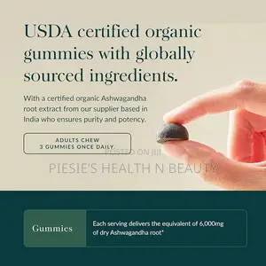 Gaia Herbs Organic Ashwagandha Gummies, Stress Support, 45 Count