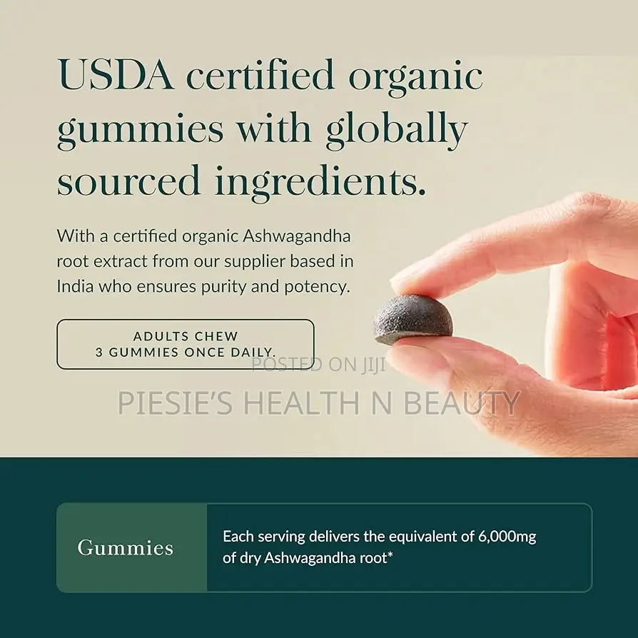 Gaia Herbs Organic Ashwagandha Gummies, Stress Support, 45 Count