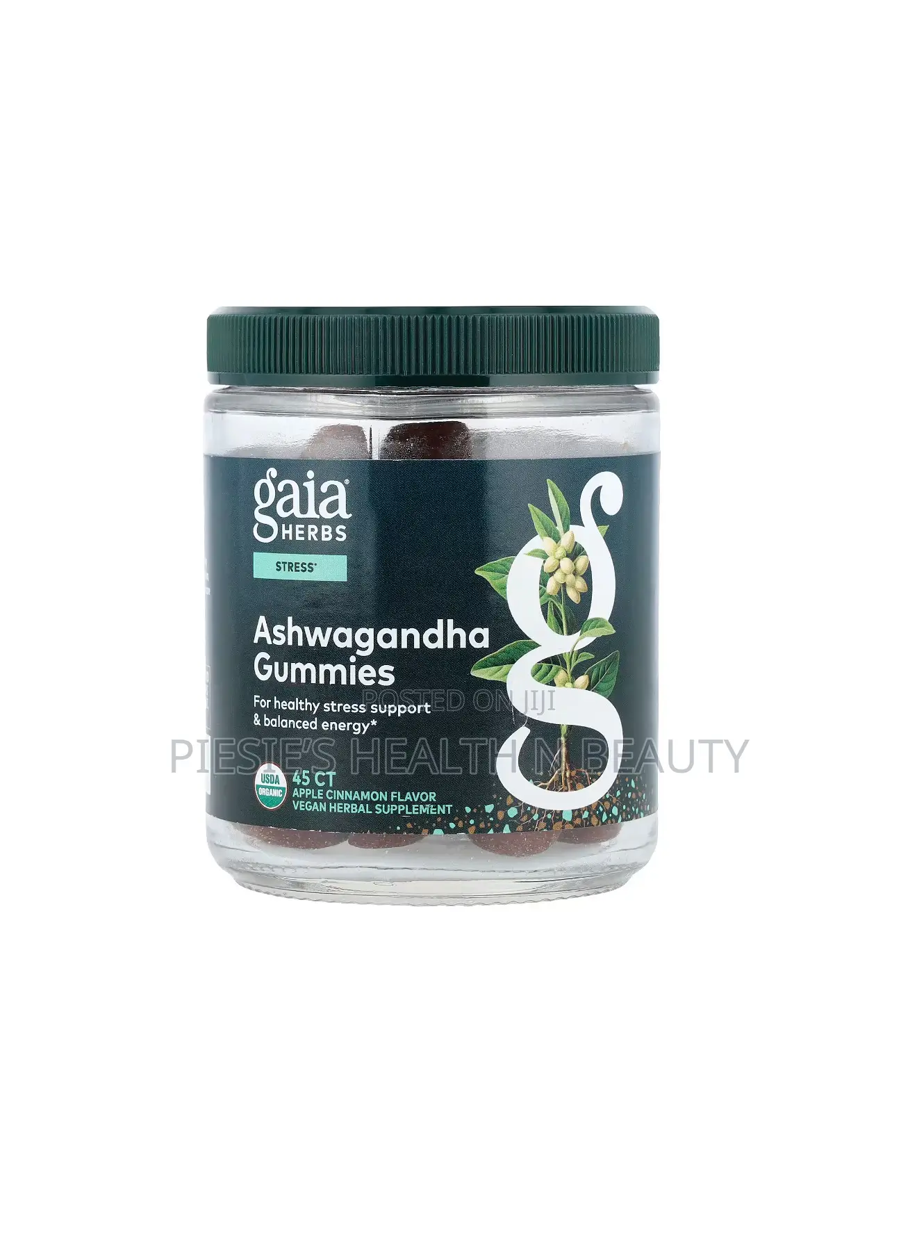 Gaia Herbs Organic Ashwagandha Gummies, Stress Support, 45 Count