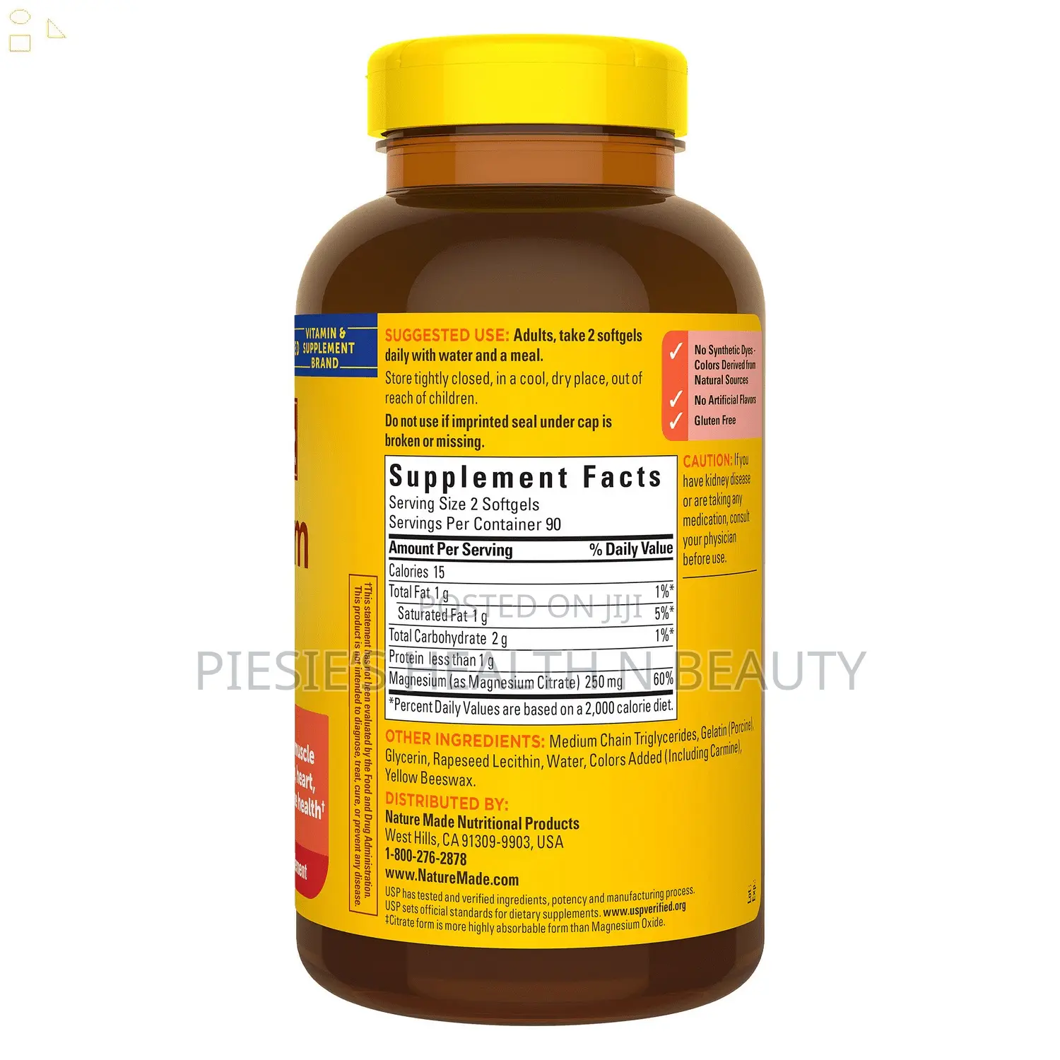 Nature Made Magnesium Citrate 250 Mg., 180 Count