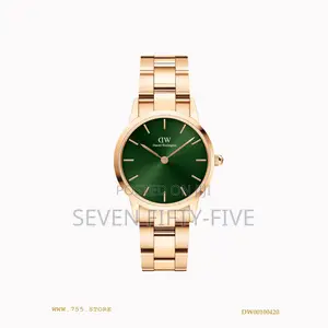 Daniel Wellington Iconic Link Emerald 32 Mm Rose Gold Watch Dw