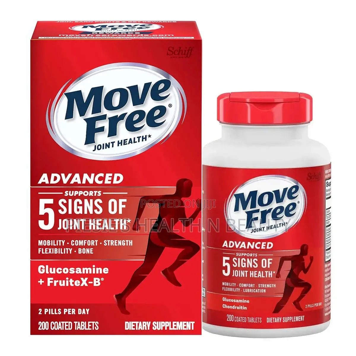 Move Free Advanced Glucosamine Chondroitin + Calcium Fructoborate 200s