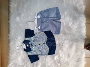 Boy Shirt With Pattern Jacket and Shorts