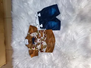 Boy Shirt With Pattern Jacket and Shorts