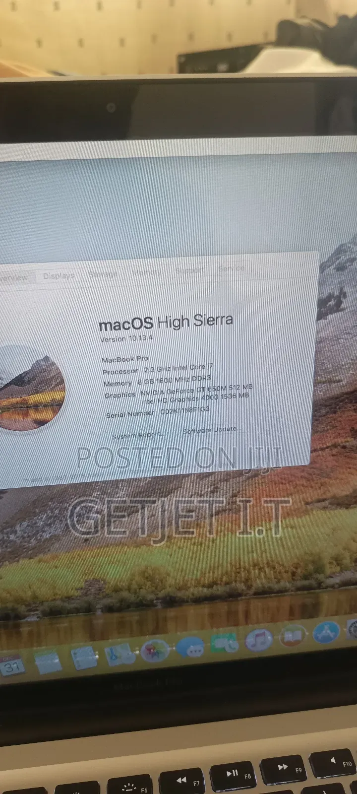 Laptop Apple MacBook Pro 2012 8GB Intel Core I7 HDD 500GB