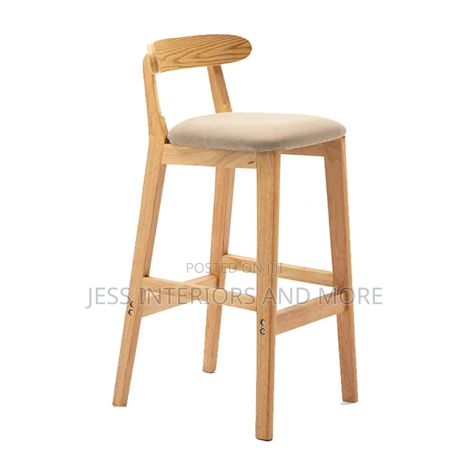 Bar Stool With Wood Leg