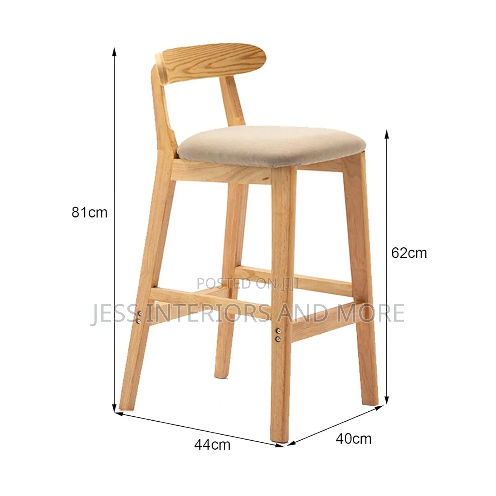 Bar Stool With Wood Leg