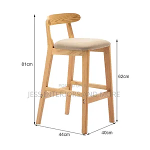 Bar Stool With Wood Leg