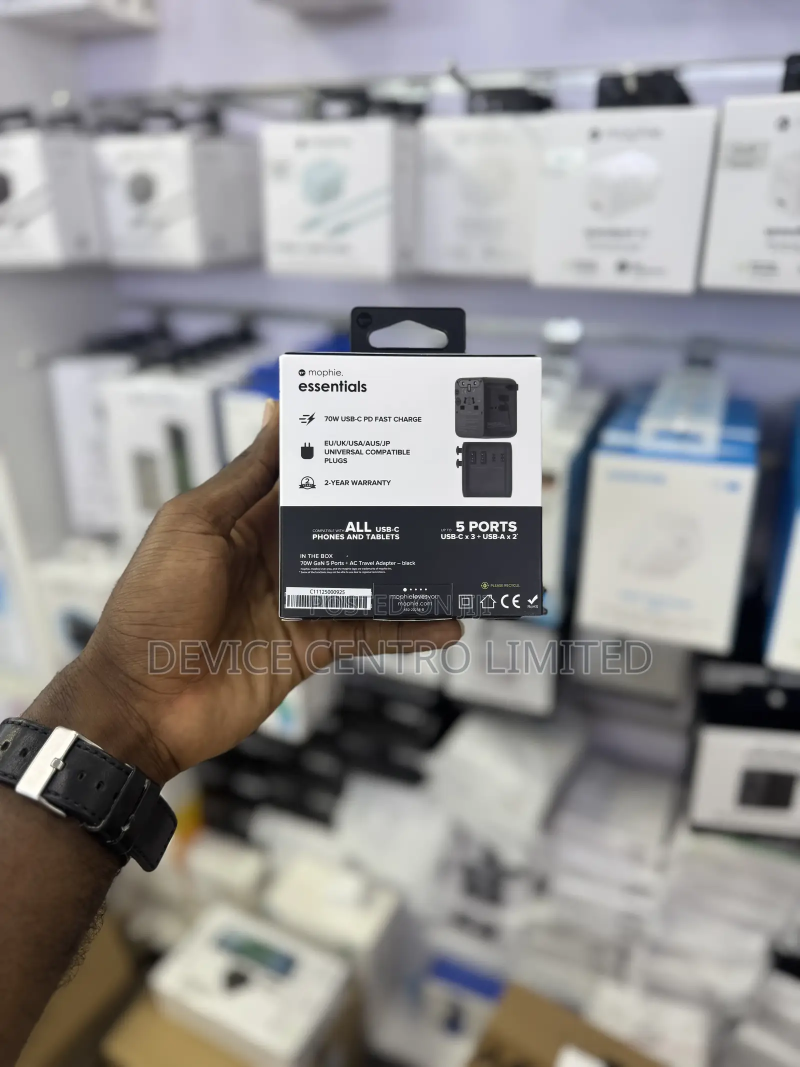 Mophie Essential Travel Adapter 70 Watts