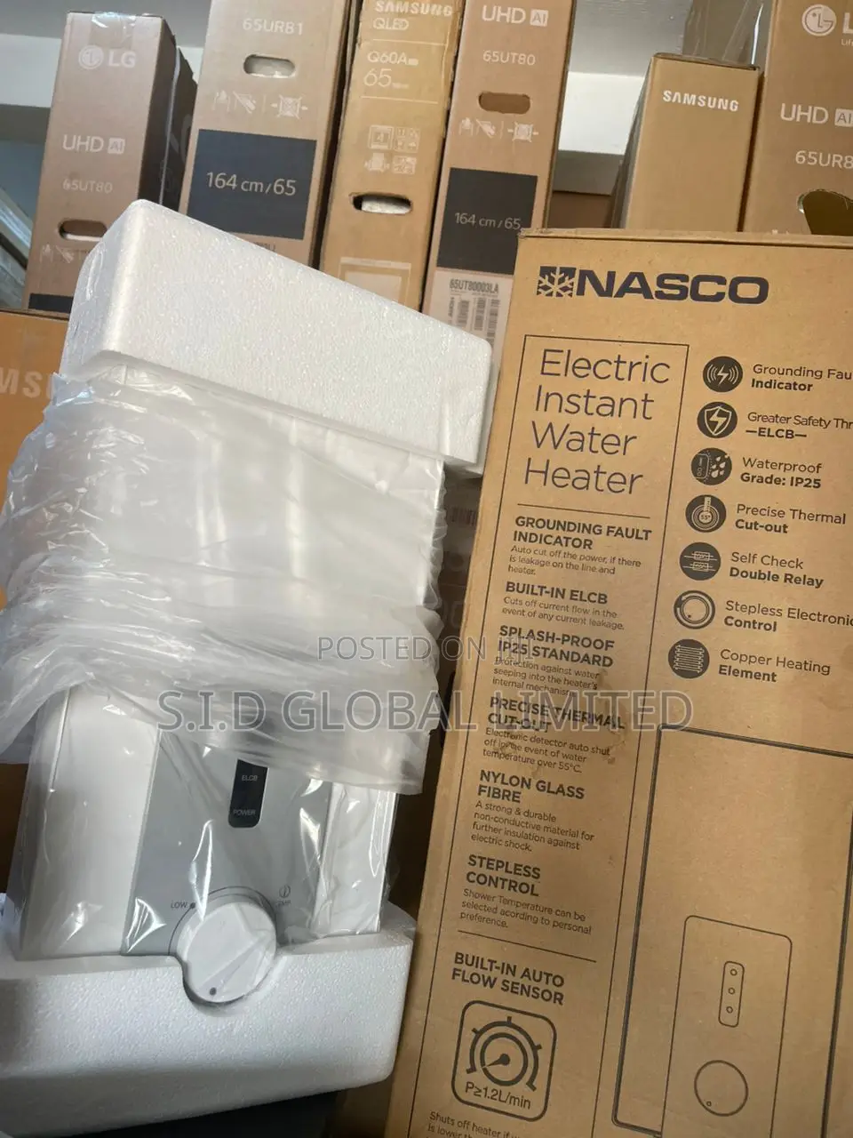 Nasco 4500w Overheat Protection Instant Water Heater