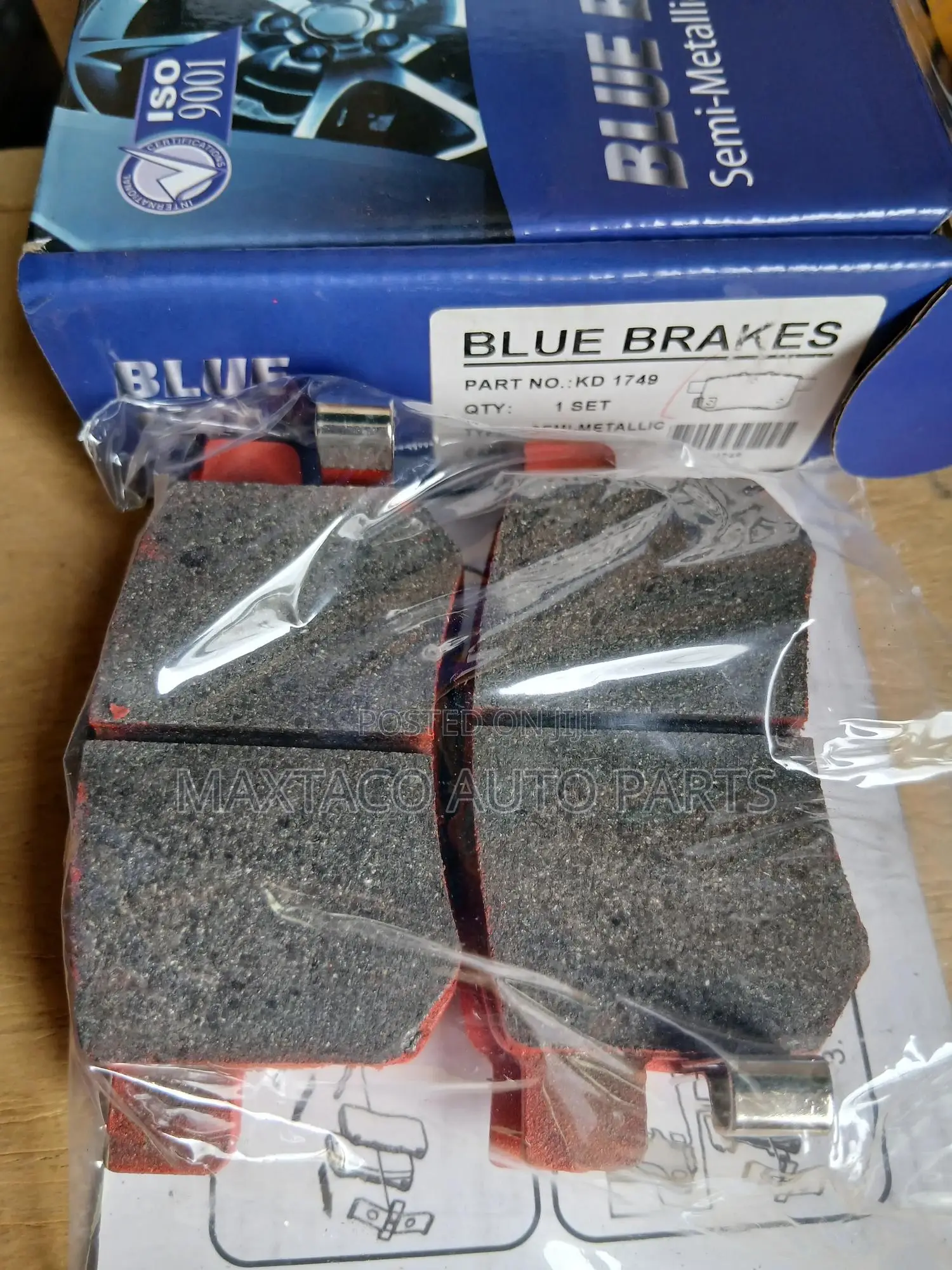 Blue Brakes Kd1749 Brake Pad-Rear for Honda Accord Crosstour