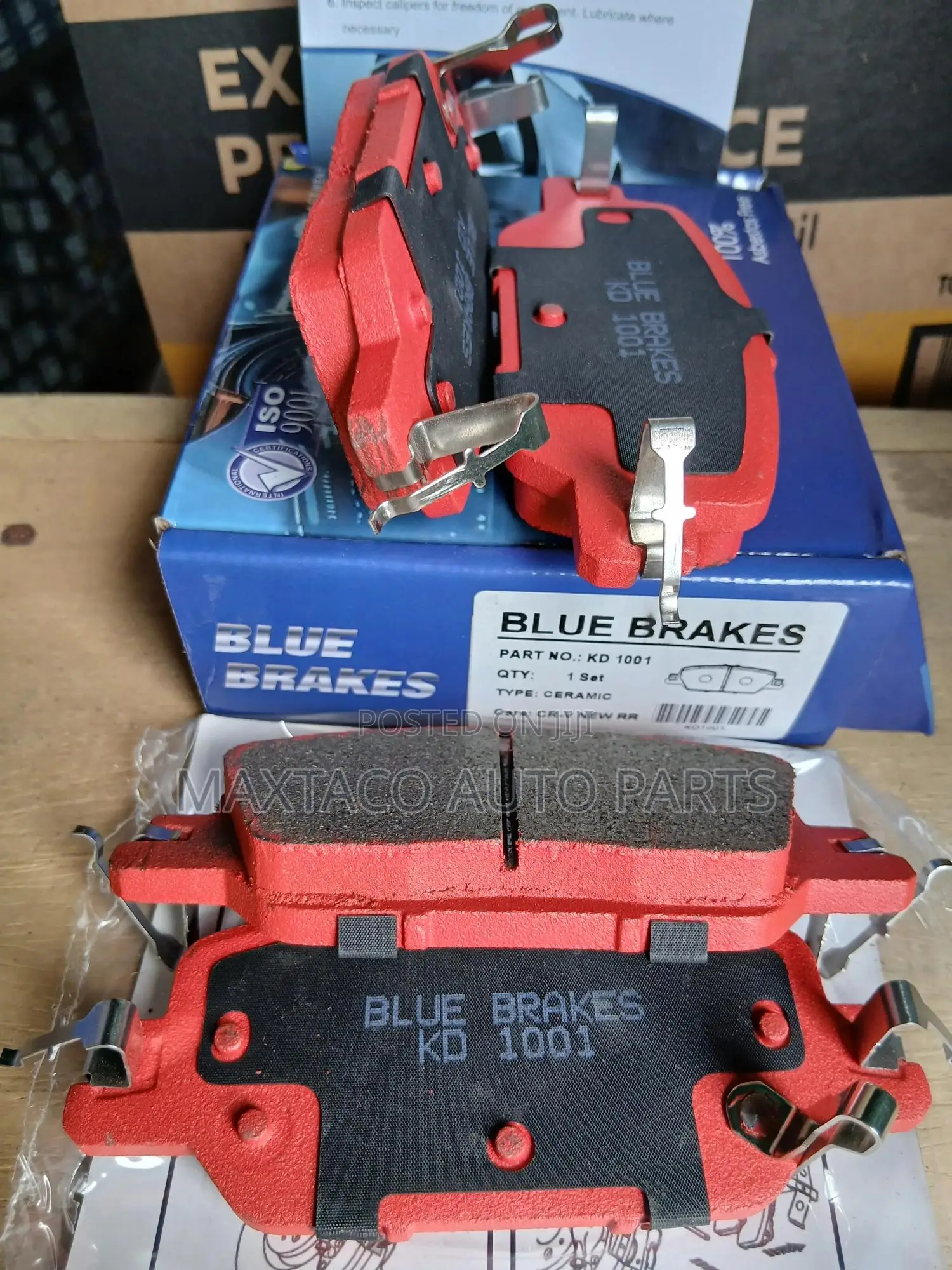 Blue Brakes Kd1001 Ceramic Brake Pad-Back for Honda Cr-V