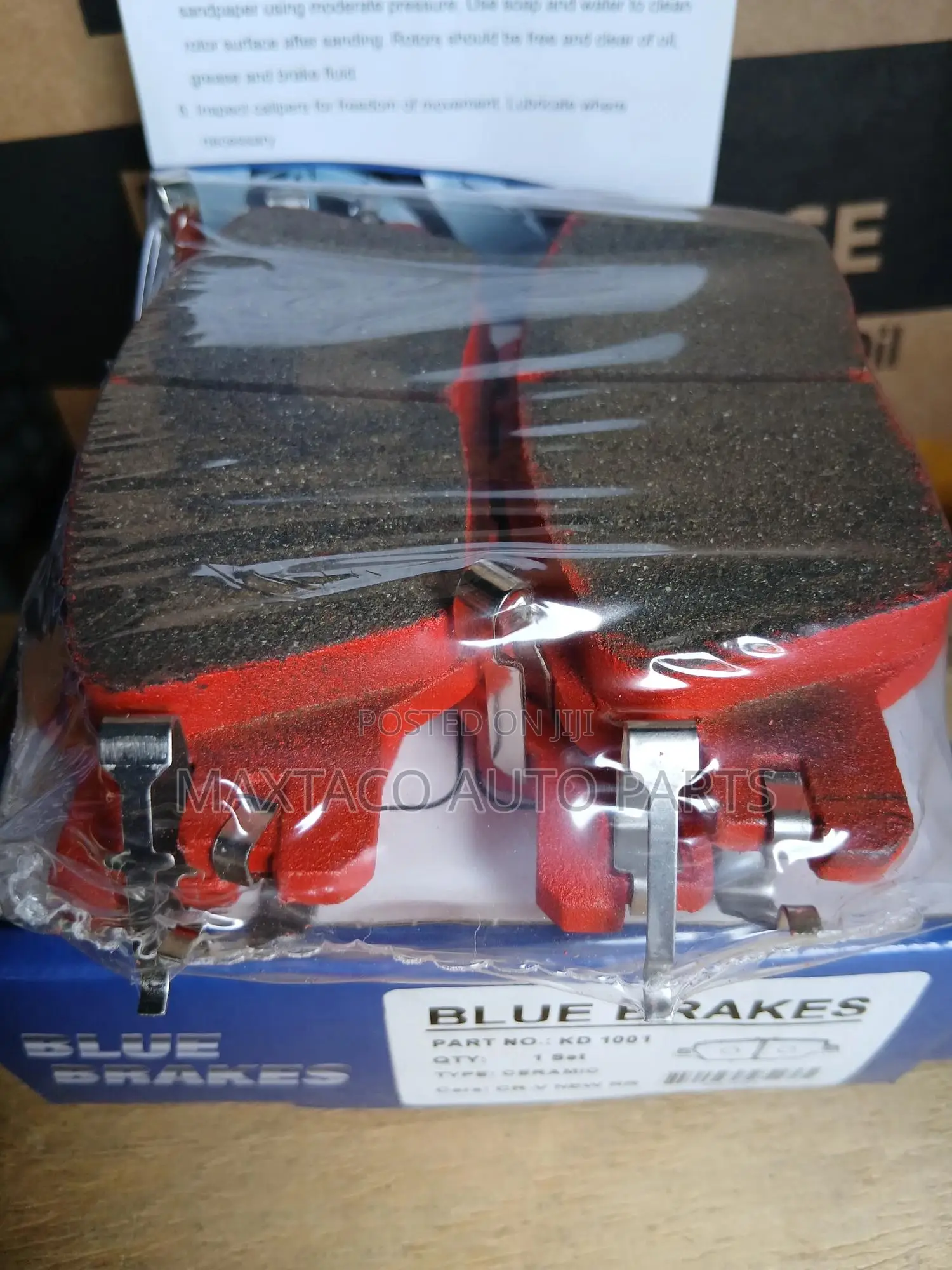 Blue Brakes Kd1001 Ceramic Brake Pad-Back for Honda Cr-V