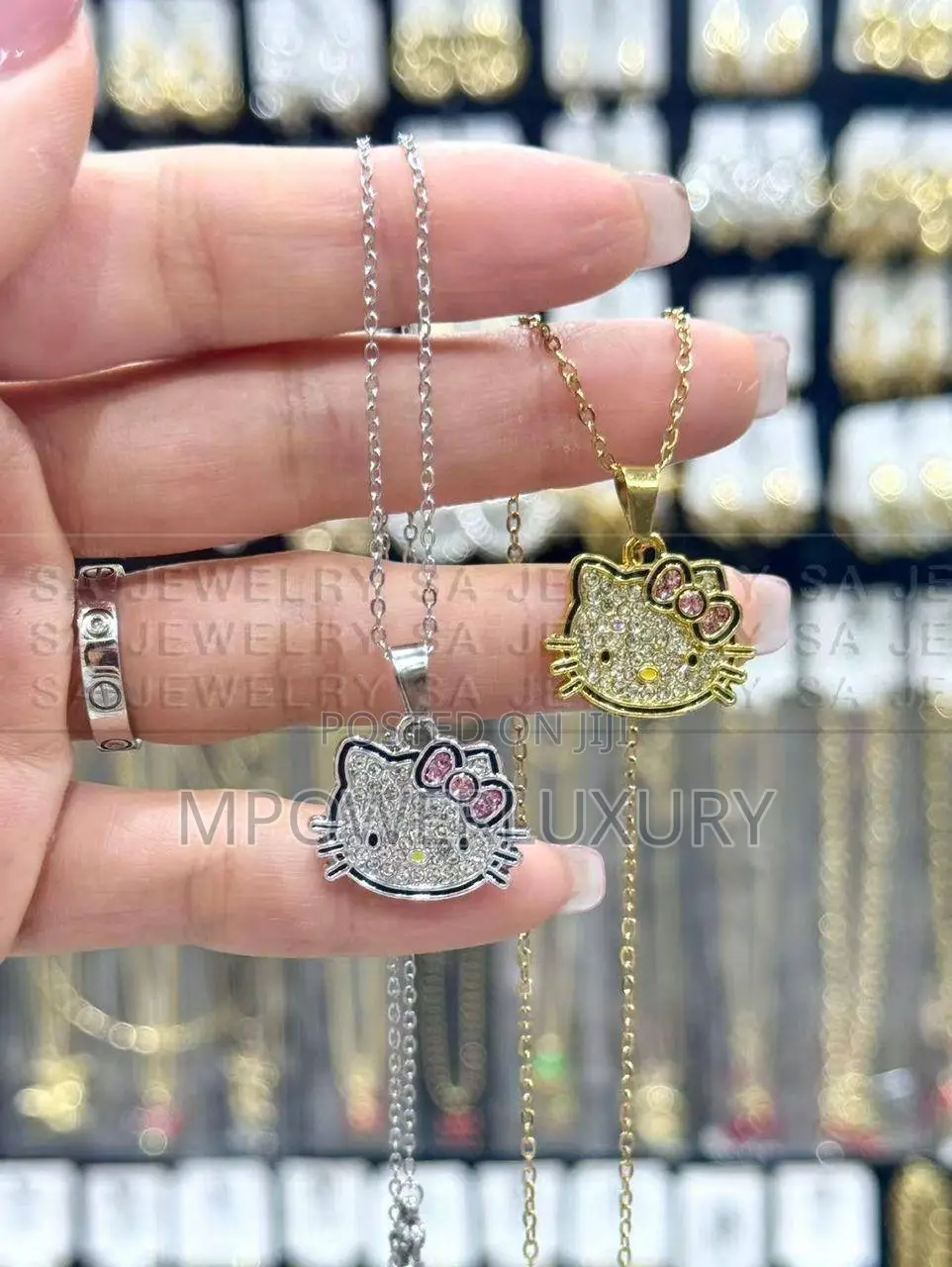Hello Kitty Necklace Gold and Silver