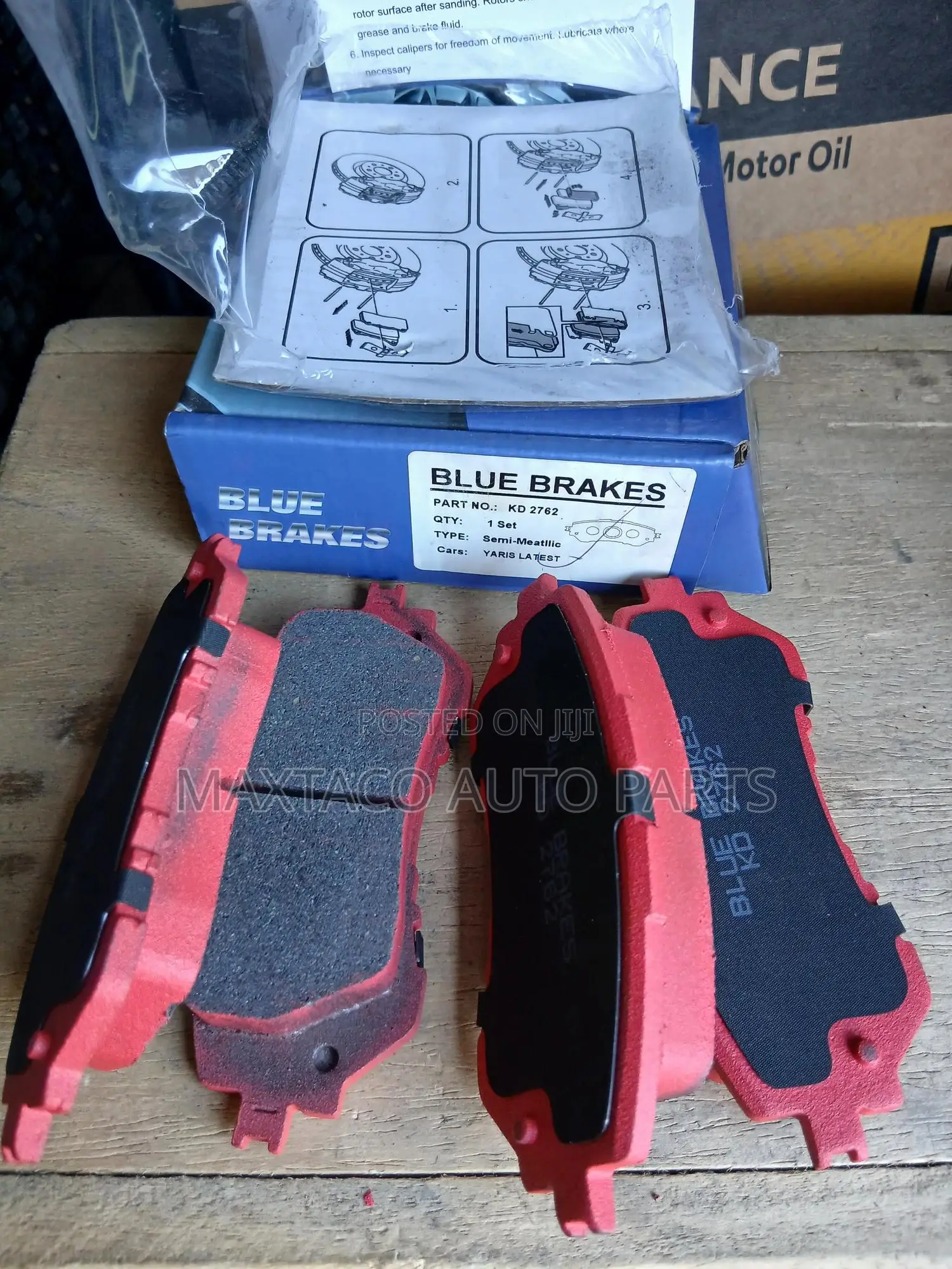 Blue Brakes Kd2762 Semi-Metalic Brake Pad-Front for Toyota Yaris