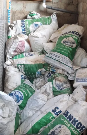 Empty Chicken Feed Sacks .