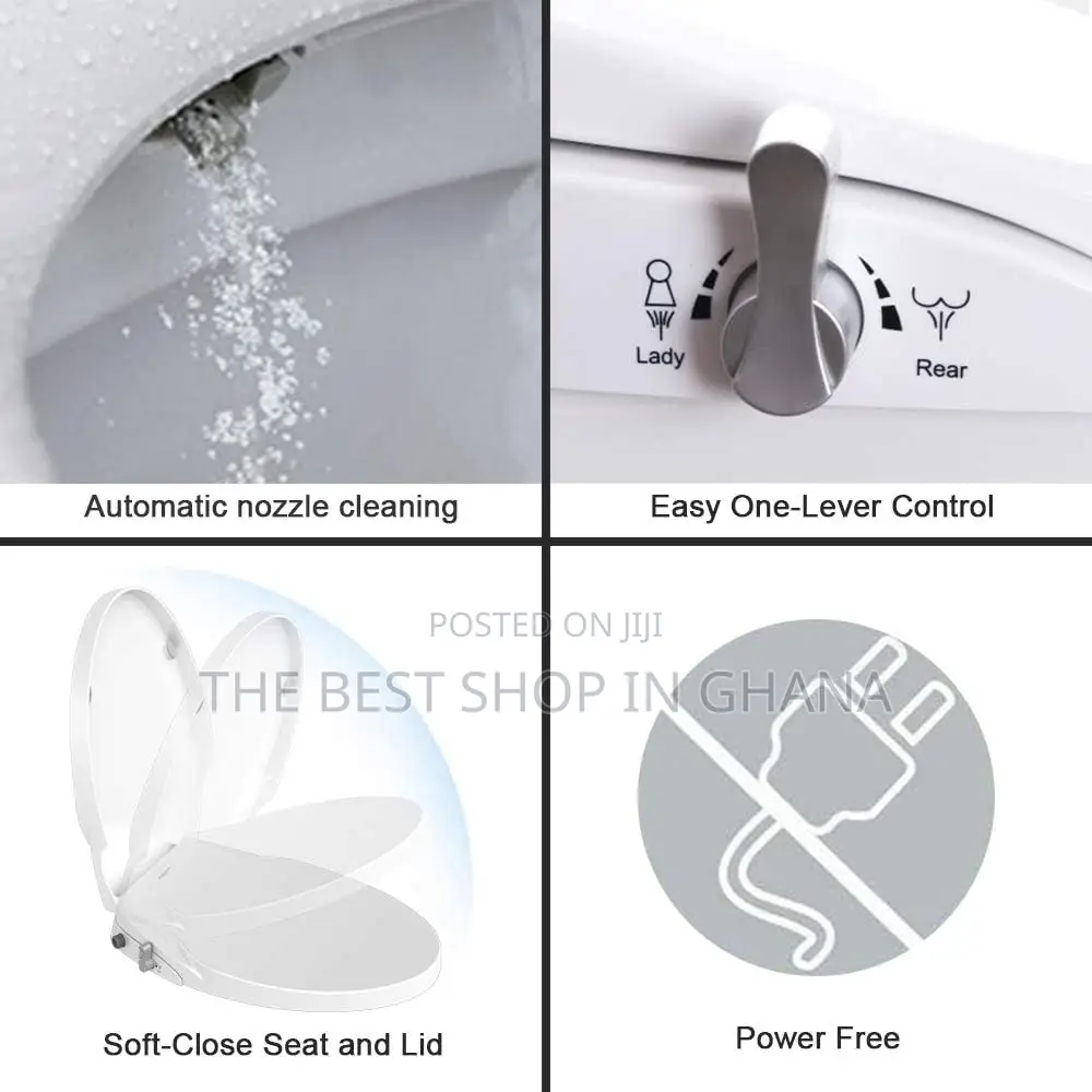 Geoaton Combined Toilet Seats Bidet With Non Electric Self Cleaning