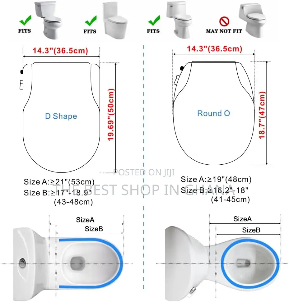 Geoaton Combined Toilet Seats Bidet With Non Electric Self Cleaning