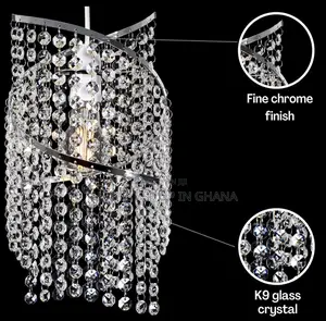 Klass Home Crystal Spiral Droplet Light Shade | Pendant, Lamp Shade