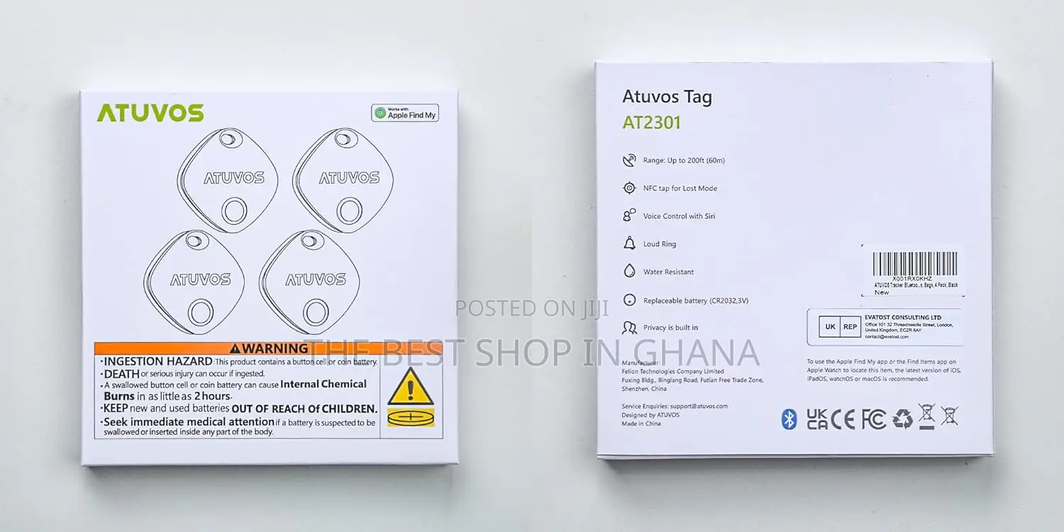 Atuvos Air Tags - 4 Pack,Tracker Bluetooth, Compatible With Ios Only