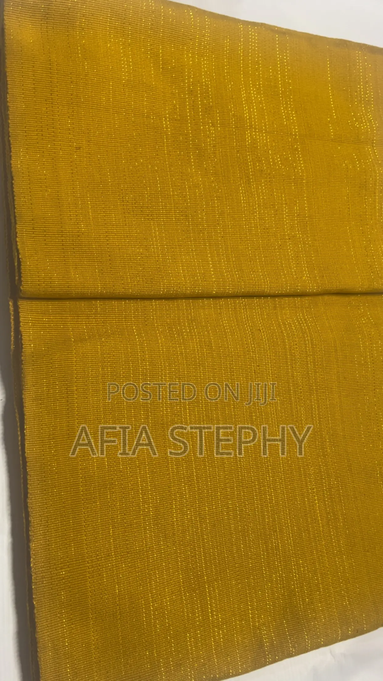 Beautiful 2yards Gold Shimmer Material Kente Available .