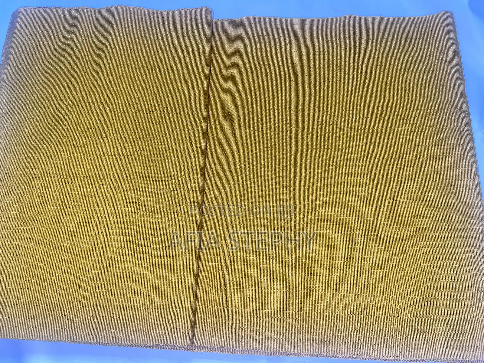 Beautiful 2yards Gold Shimmer Material Kente Available .