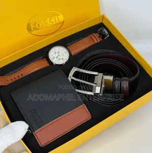 Fossil Watch ,Belt and Wallet Combo