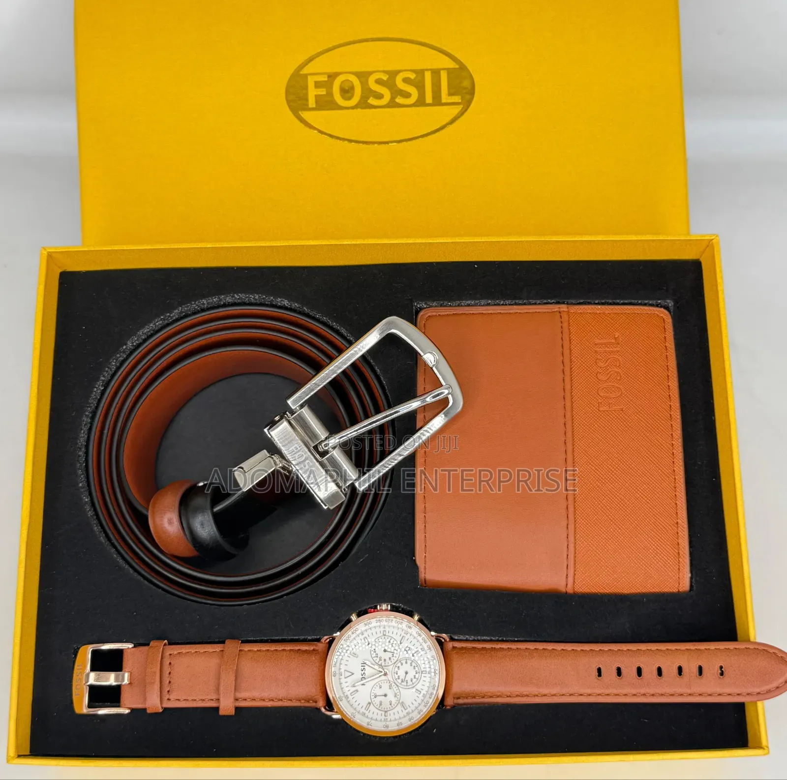 Fossil Watch ,Belt and Wallet Combo
