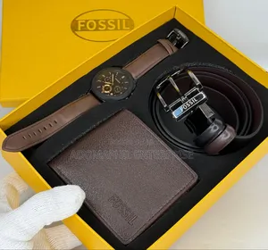 Fossil Watch ,Belt and Wallet Combo
