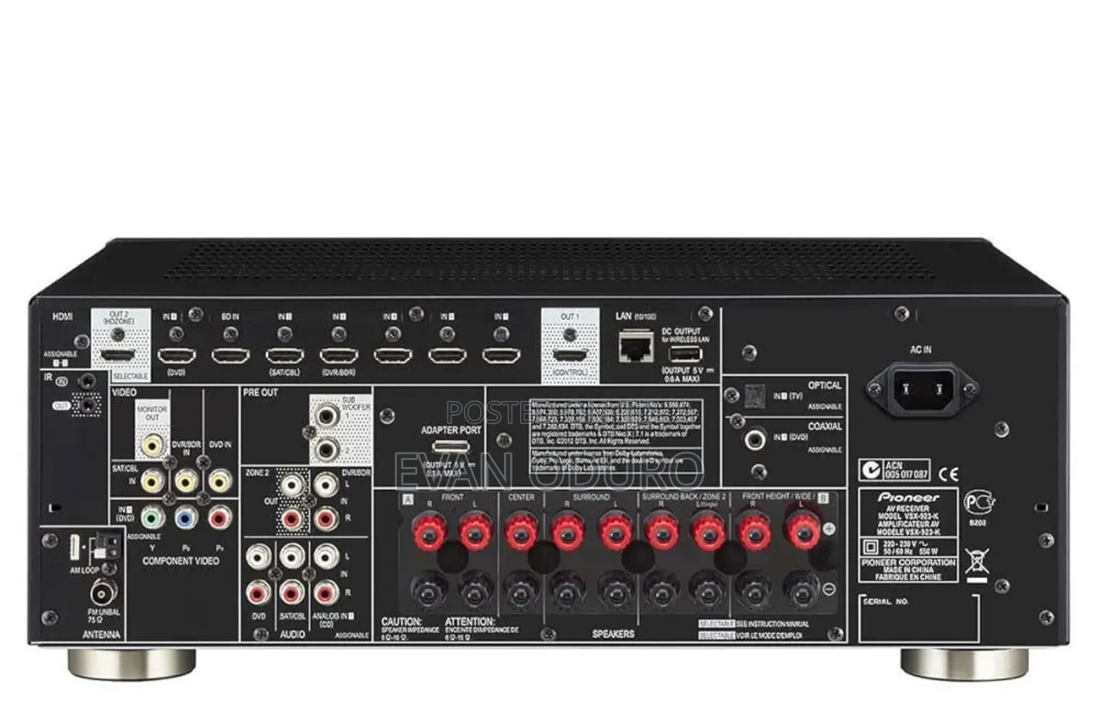 Powerful Pioneer 4k Av Receiver,Airplay,Usb,Bt,Hdmi,Optical,Radio,Aux
