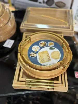 Luxury Bamboo Tray Set 2pcs