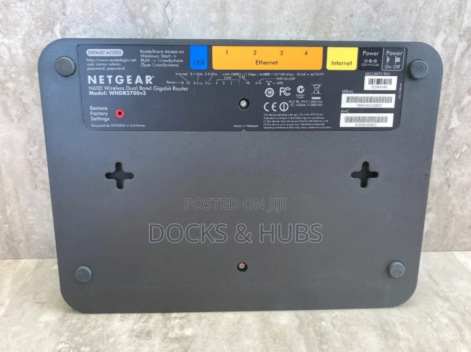 Netgear N600 Dual Band Gigabit Wifi Router (Wndr3700-100nas)