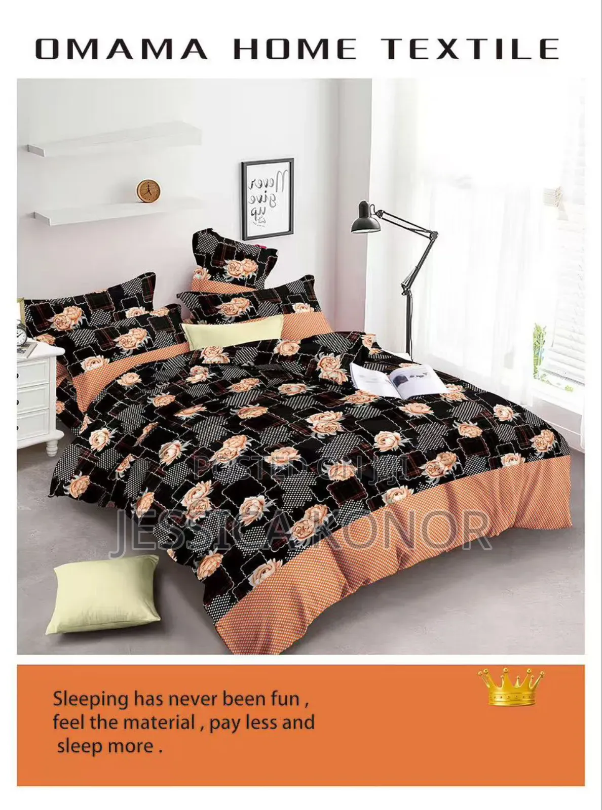 1 Bedsheet With 4 Pillowcases (King Size)