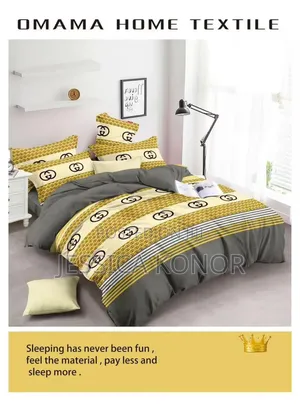 1 Bedsheet, 4 Pillowcases (Gucci) King Size
