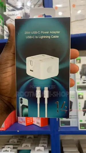 25w Fast Charge Power Adapter to Usb C to Lightning Cable (Good)