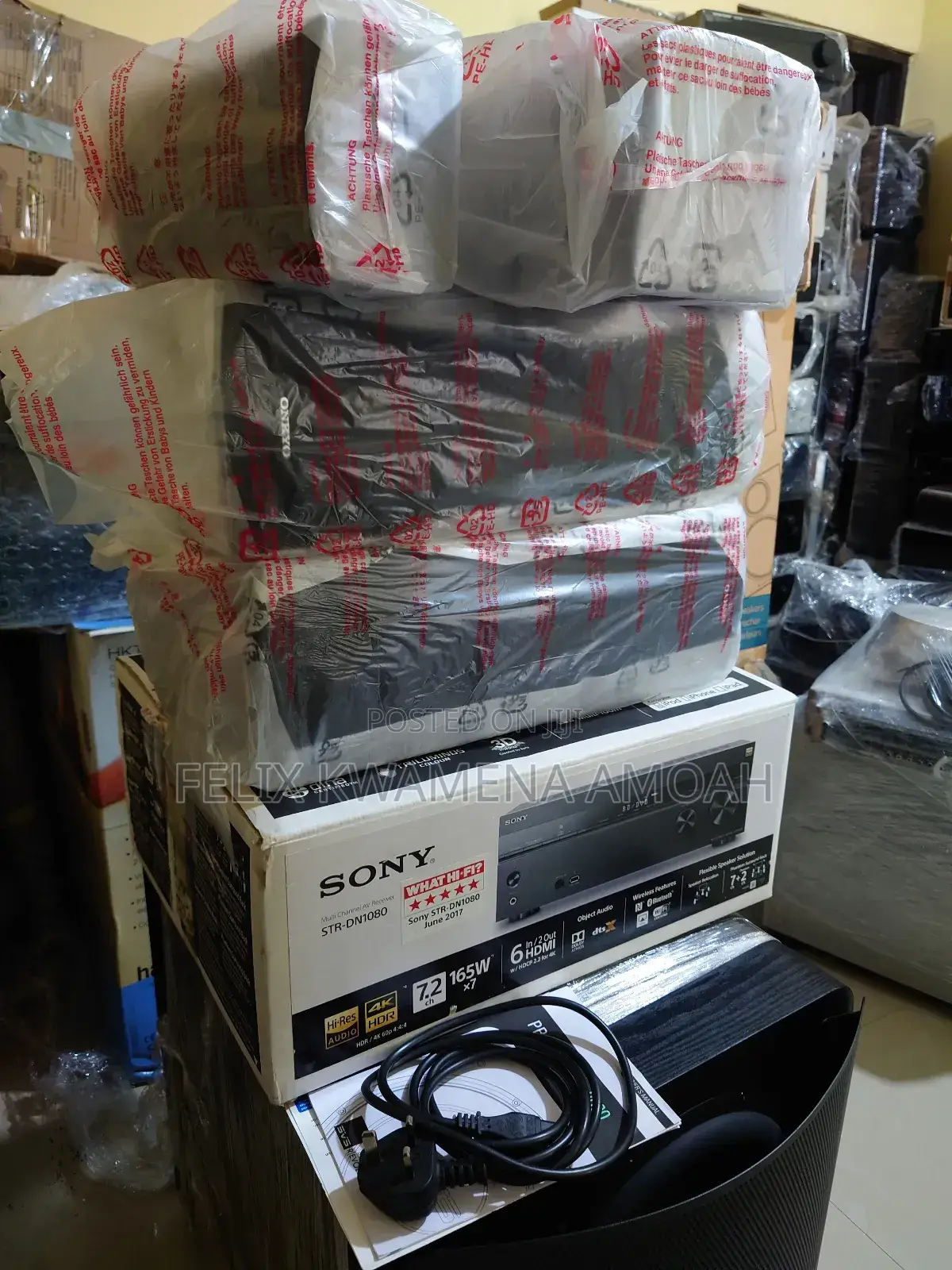 Sony Strdn1080 7.2 Ch Dolby Atmos Receiver + Atmos SPKS + SVS 12" Sub