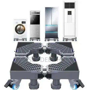 Movable Base With Double Poles for Washing Machine and Fridge