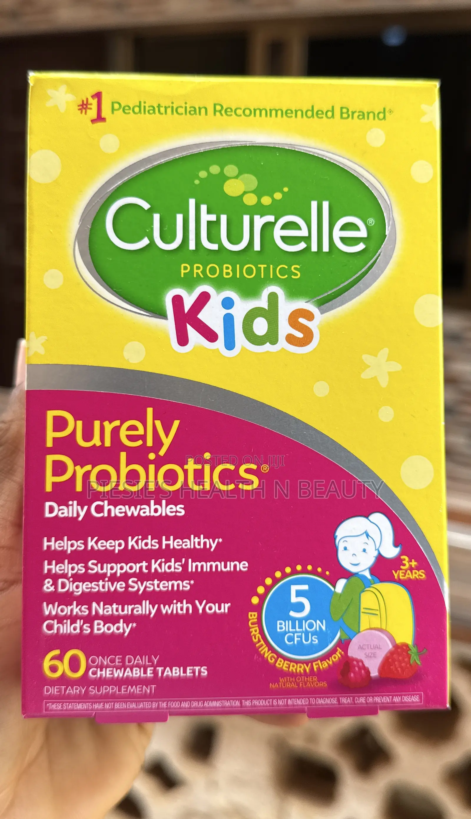 Culturelle Kids Purely Probiotics Chewable Tablets, 60 Count