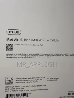 New Apple iPad Air 13 (2025) 128 GB Black