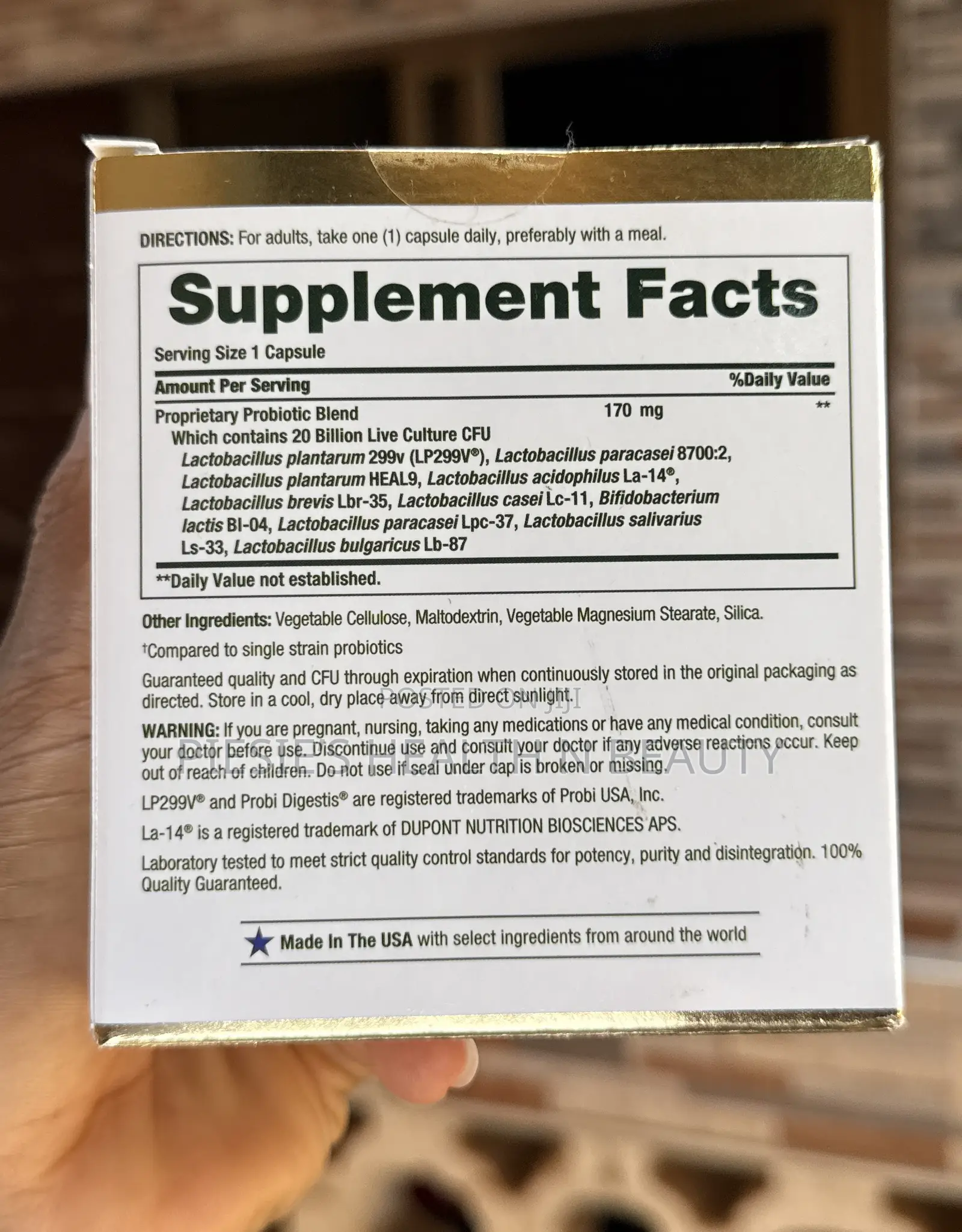 Nature's Bounty Probiotic 10 Ultra Strength, 20 Billion