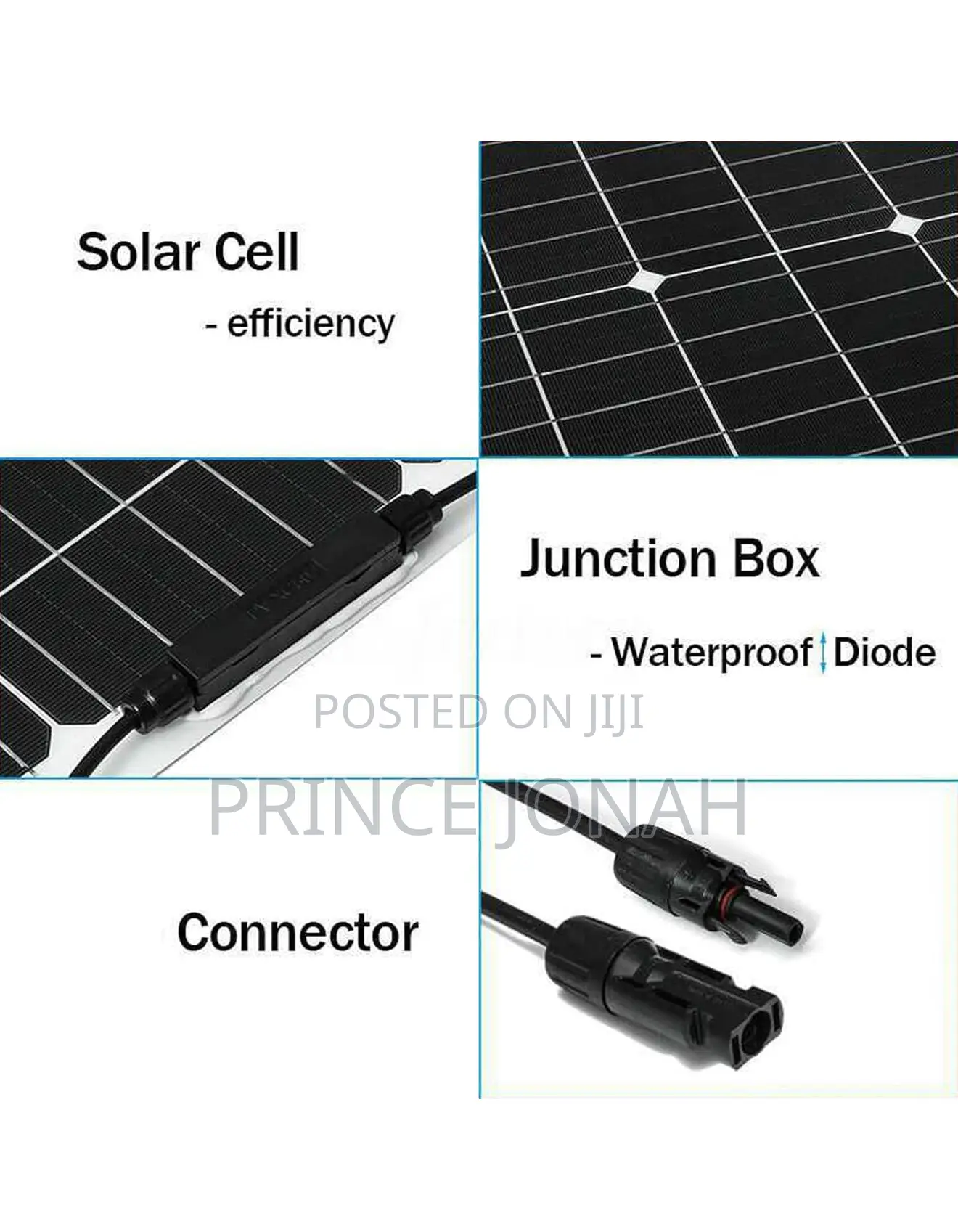 30w 18v Solar Panel, Monocrystalline Silicon Material