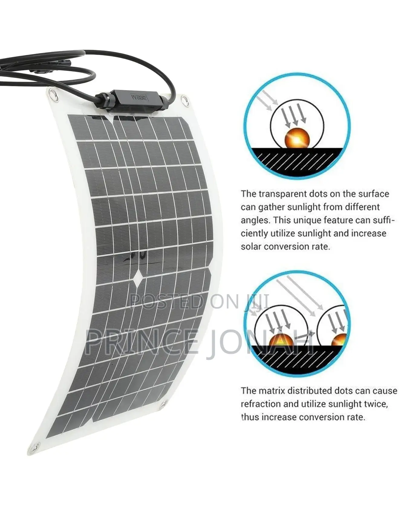 30w 18v Solar Panel, Monocrystalline Silicon Material