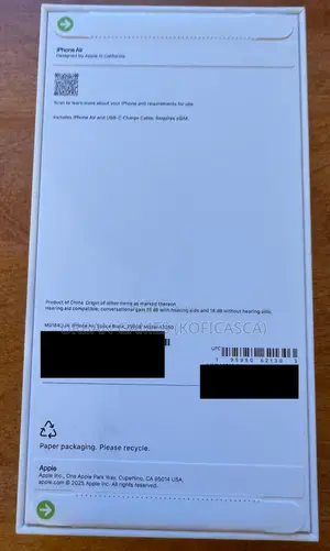 New Apple iPhone Air 256 GB Black