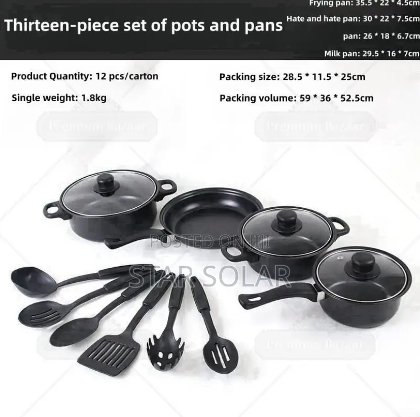 13 Pieces Non Stick Cookware Set