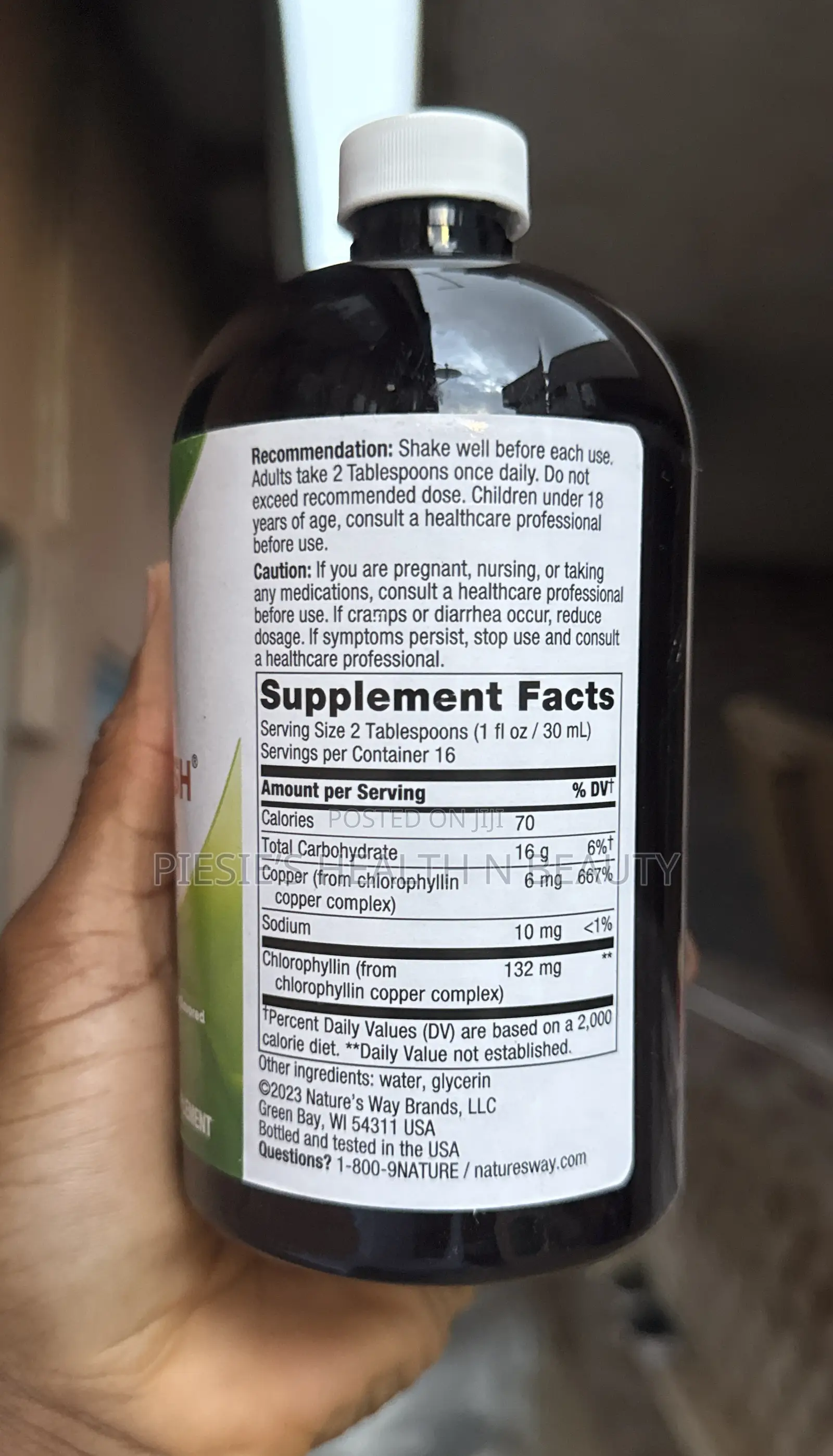 Nature's Way Chlorofresh, Liquid Chlorophyll, Mint, 16 Fl Oz (480 Ml)
