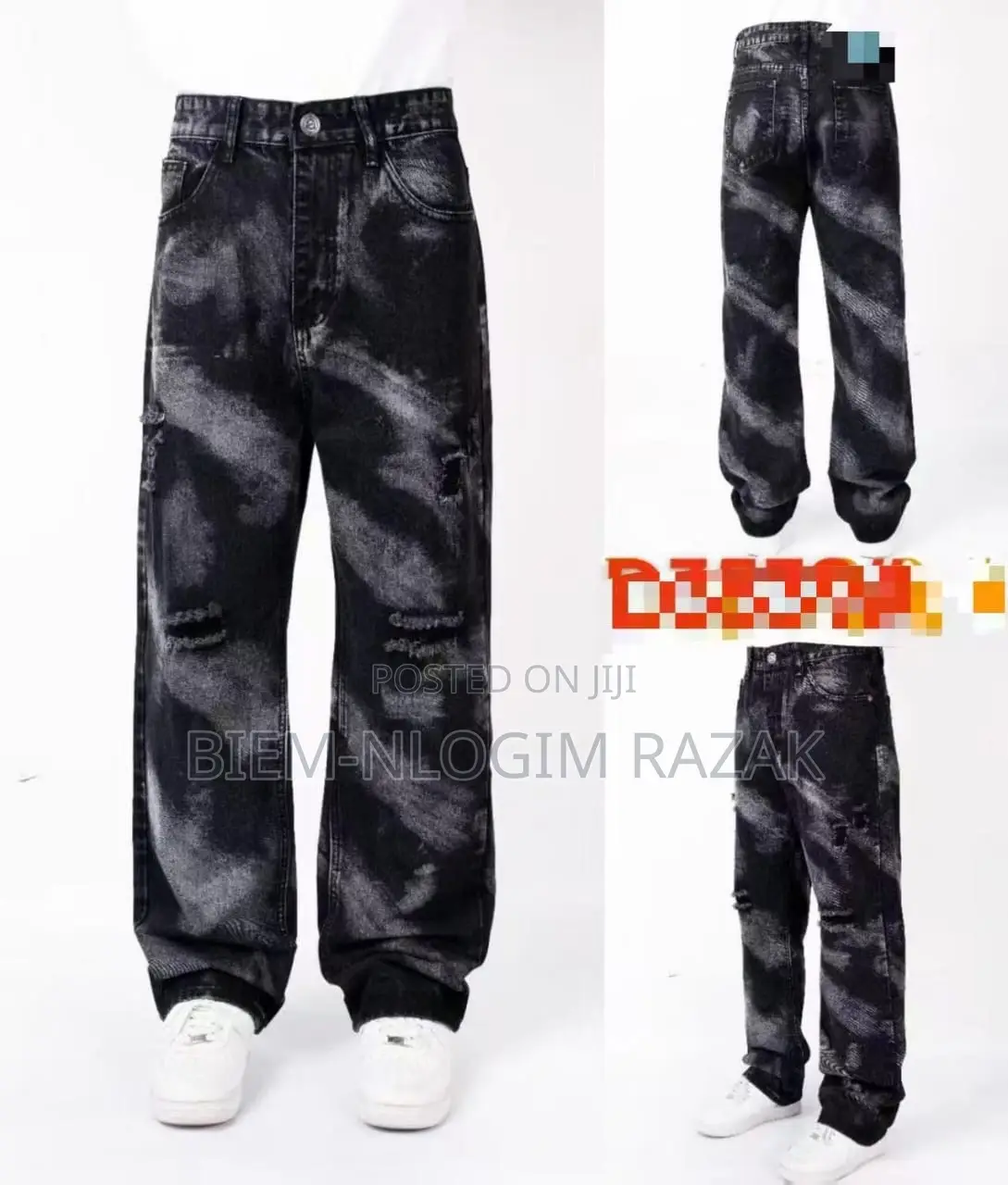 Balenciaga,Armani, Ready Made Tears N Luis Vuitton Baggy Jeans Availab