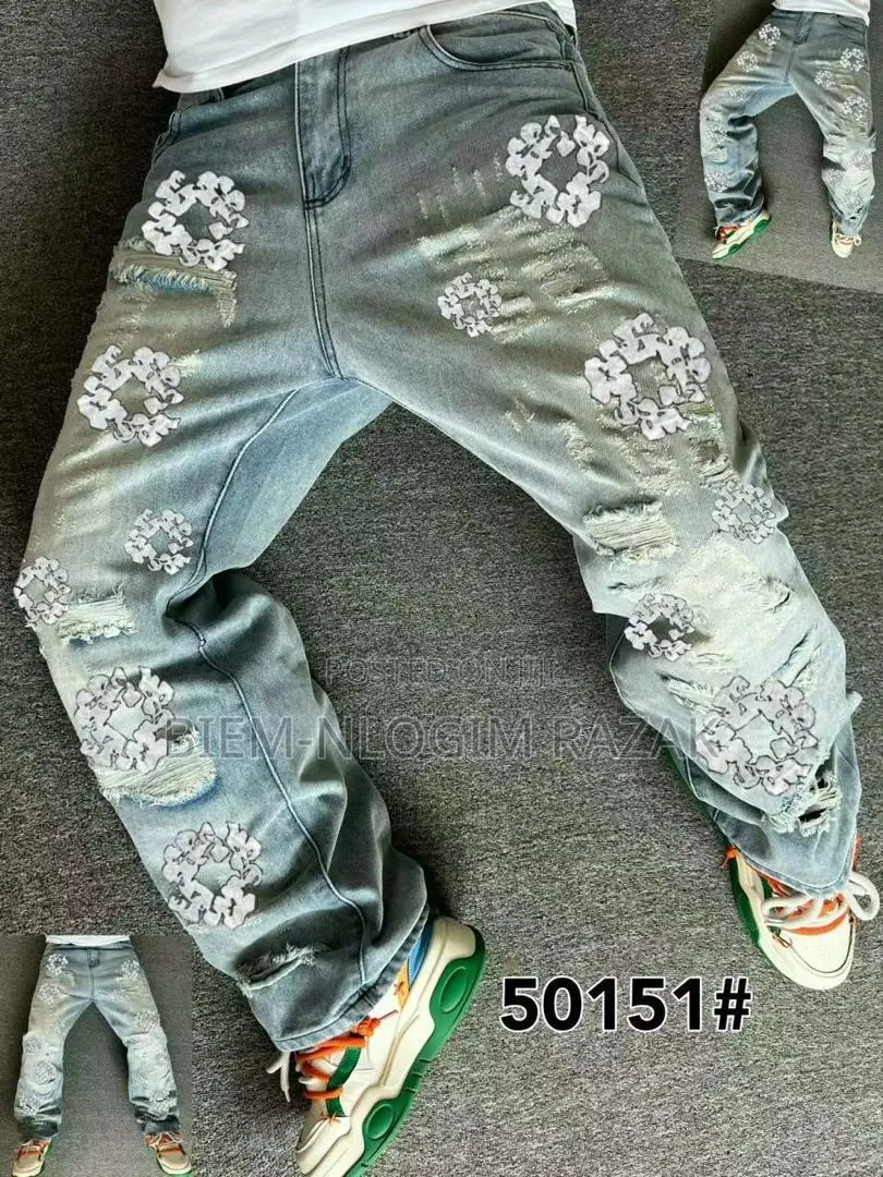 Balenciaga,Armani, Ready Made Tears N Luis Vuitton Baggy Jeans Availab