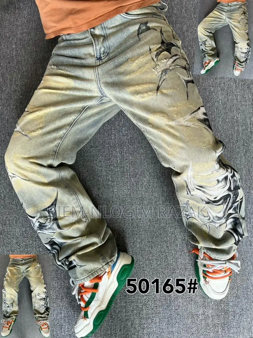 Balenciaga,Armani, Ready Made Tears N Luis Vuitton Baggy Jeans Availab